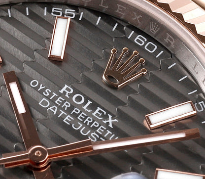 Everose Gold & Steel Jubilee Slate 41MM Watch