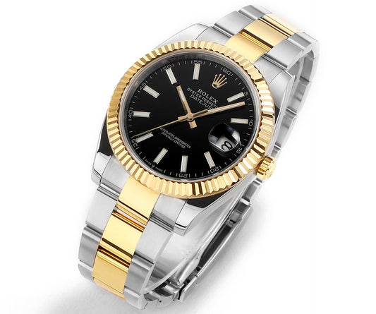 Gold & Steel Black 41MM Watch