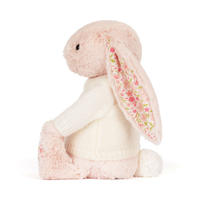 Blossom Blush Bunny 'Cherry' with Personalized Cream Jumper