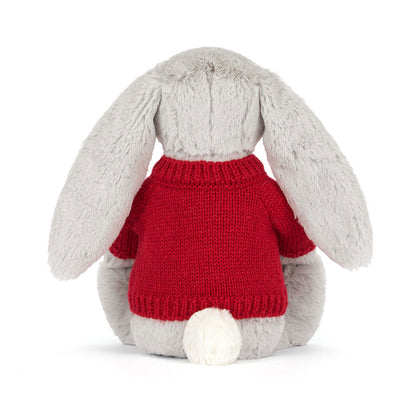 Blossom Silver Bunny 'Bloom' with Personalized Red Jumper