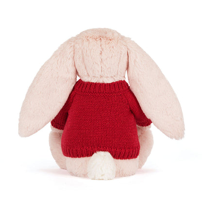 Blossom Blush Bunny 'Cherry' with Personalized Red Jumper