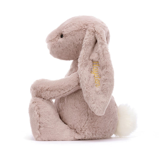 Personalized Bashful Luxe Bunny Rosa Huge