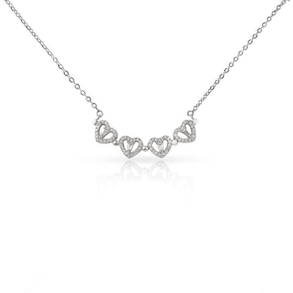 Apology Gift For Her - Magnetic Hearts Necklace