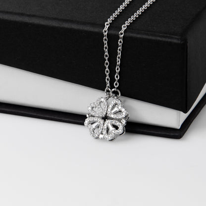 Apology Gift For Her - Magnetic Hearts Necklace