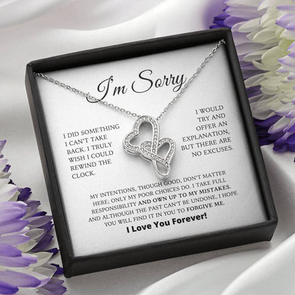 Apology Gift For Her - Heart-to-Heart Pendant Necklace