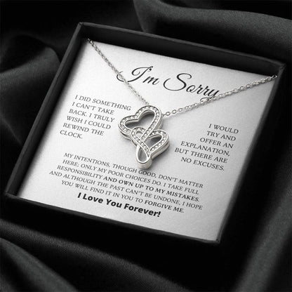Apology Gift For Her - Heart-to-Heart Pendant Necklace