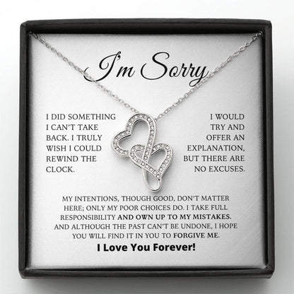 Apology Gift For Her - Heart-to-Heart Pendant Necklace