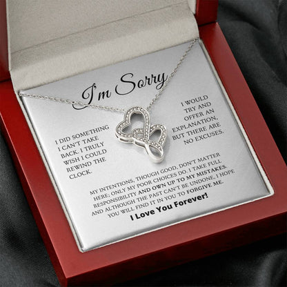 Apology Gift For Her - Heart-to-Heart Pendant Necklace