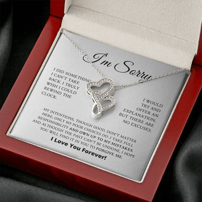 Apology Gift For Her - Heart-to-Heart Pendant Necklace