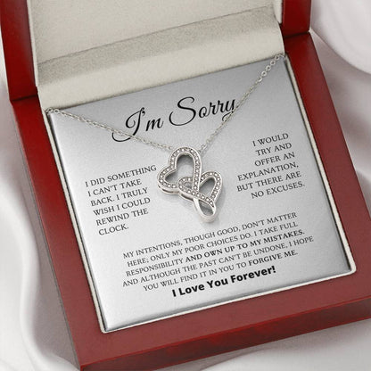 Apology Gift For Her - Heart-to-Heart Pendant Necklace