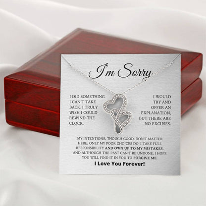 Apology Gift For Her - Heart-to-Heart Pendant Necklace