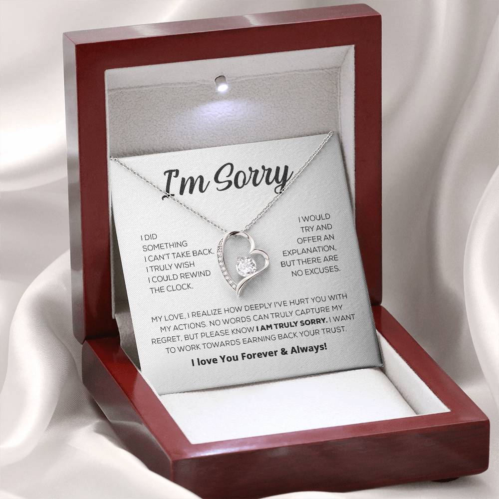 Apology Gift For Her - I'm Truly Sorry - Forever Love Necklace