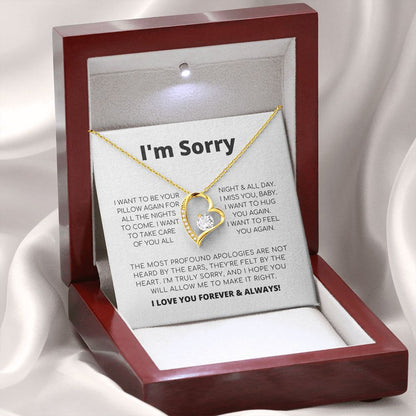 Apology Necklace For Her - I Want To Be Your Pillow - Forever Love Necklace