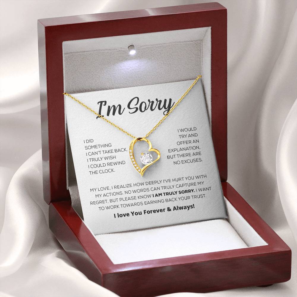 Apology Gift For Her - I'm Truly Sorry - Forever Love Necklace