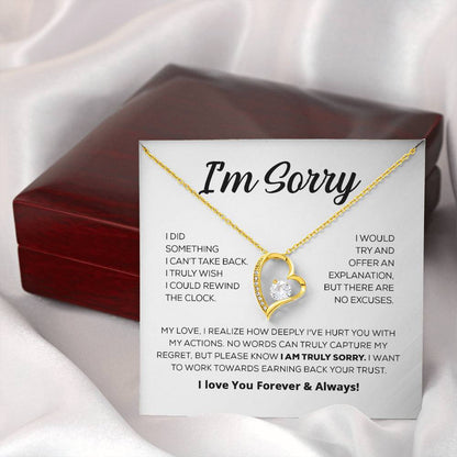 Apology Gift For Her - I'm Truly Sorry - Forever Love Necklace