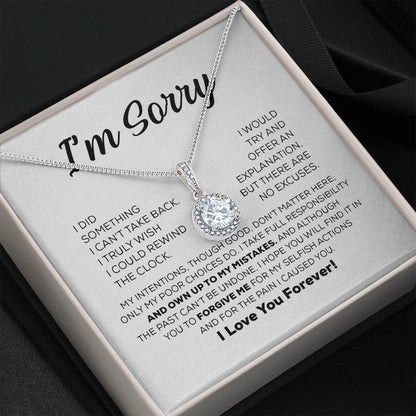 Apology Gift For Her - Eternal Hope Necklace With A Sentimental Message Card