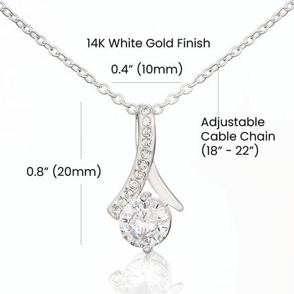 Apology Gift For Her - I Regret My Hurtful Actions - Alluring Beauty Necklace with Message Card