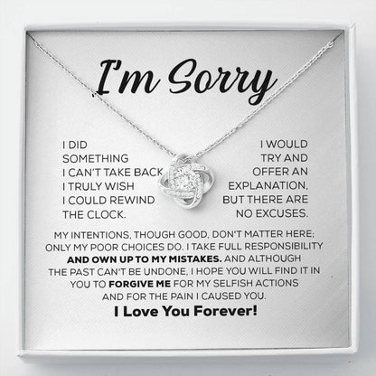 Apology Gift For Her - I Take Full Responsibility - Love Knot Necklace