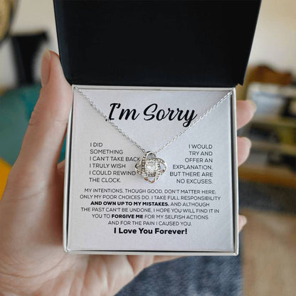 Apology Gift For Her - I Take Full Responsibility - Love Knot Necklace