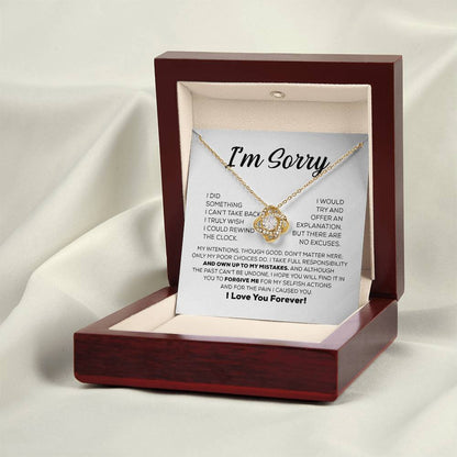 Apology Gift For Her - I Take Full Responsibility - Love Knot Necklace