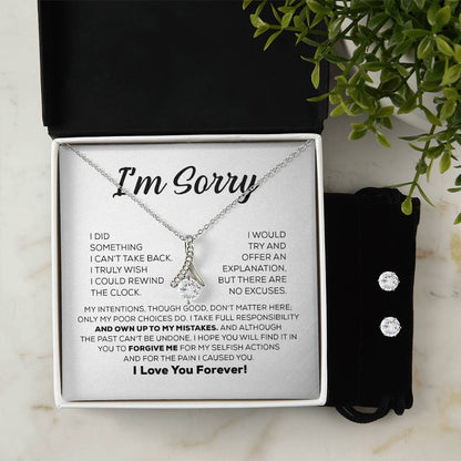 Apology Gift - I Take Full Responsibility - Alluring Beauty Necklace (+ FREE Earrings)