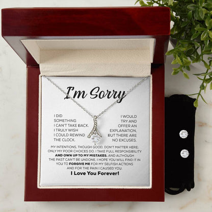 Apology Gift - I Take Full Responsibility - Alluring Beauty Necklace (+ FREE Earrings)