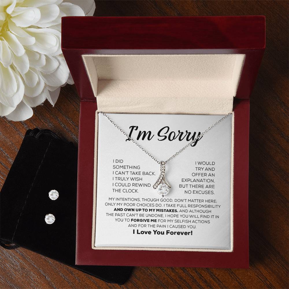 Apology Gift - I Take Full Responsibility - Alluring Beauty Necklace (+ FREE Earrings)