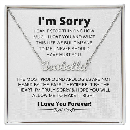 Apology Gift For Her - Personalized Name Necklace