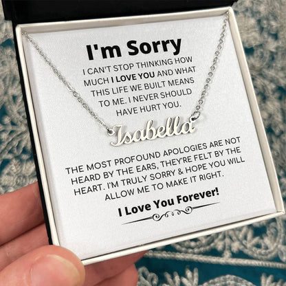 Apology Gift For Her - Personalized Name Necklace