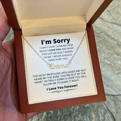 Apology Gift For Her - Personalized Name Necklace