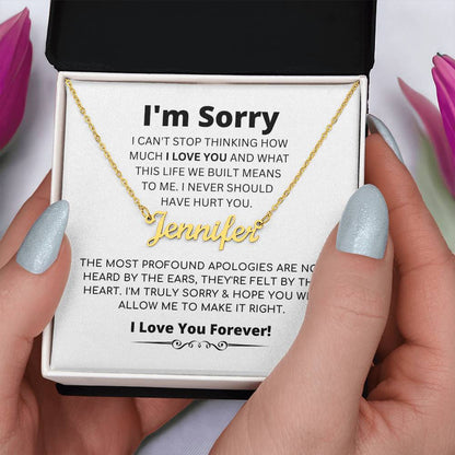 Apology Gift For Her - Personalized Name Necklace