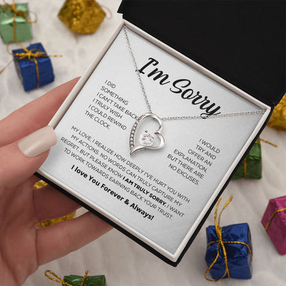 Apology Gift For Her - I'm Truly Sorry - Forever Love Necklace