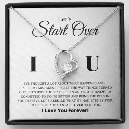 Let's Start Over - Apology Gift For Her - Forever Love Necklace