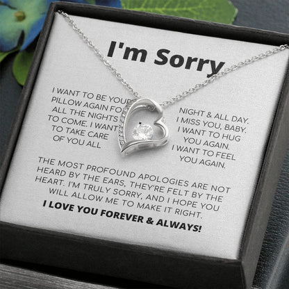 Apology Necklace For Her - I Want To Be Your Pillow - Forever Love Necklace