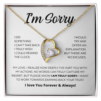 Apology Gift For Her - I'm Truly Sorry - Forever Love Necklace