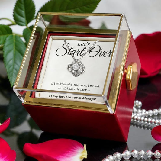 Let's Start Over - Love Knot with Rotating Rose Gift Box