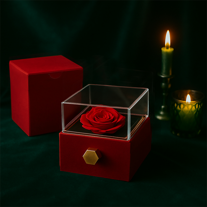 Apology Gift For Her - Love Knot with Rotating Rose Gift Box