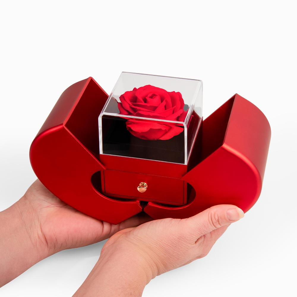 Apology Gift For Her - Alluring Beauty Necklace with Red Heart Rose Box