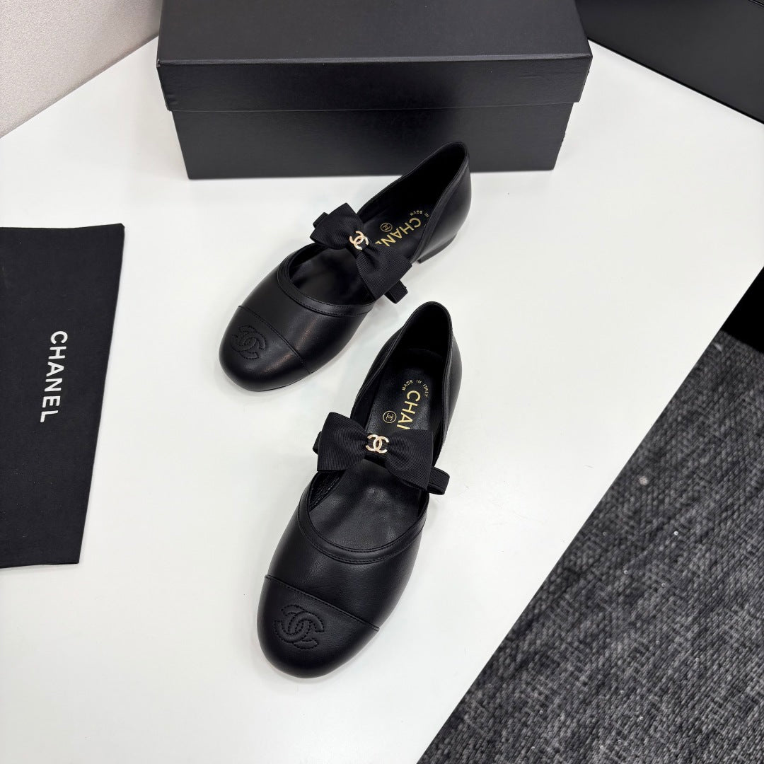 Chanel 2025 Hollow Bow Ballet Flats – 2025 Collection