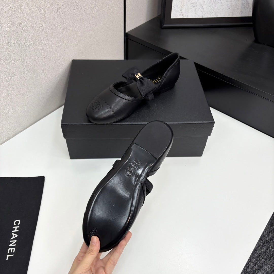 Chanel 2025 Hollow Bow Ballet Flats – 2025 Collection