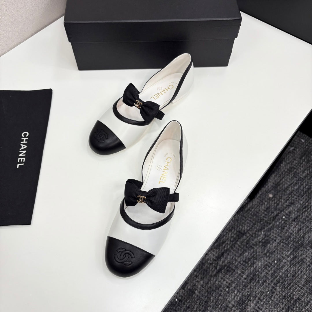 Chanel 2025 Hollow Bow Ballet Flats – 2025 Collection