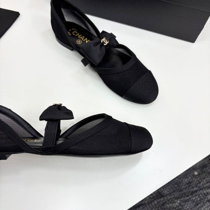 Chanel 2025 Hollow Bow Ballet Flats – 2025 Collection