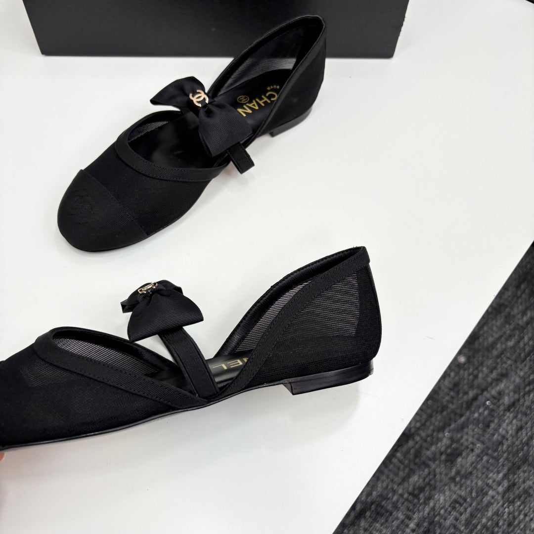 Chanel 2025 Hollow Bow Ballet Flats – 2025 Collection