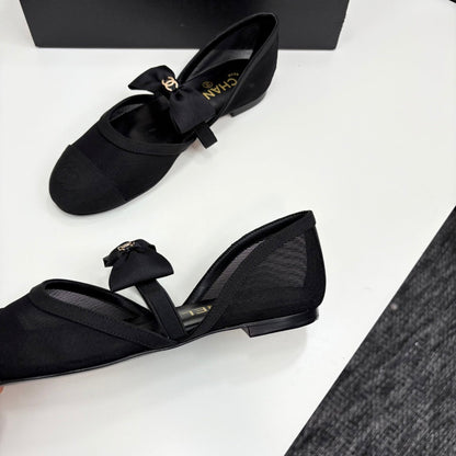Chanel 2025 Hollow Bow Ballet Flats – 2025 Collection