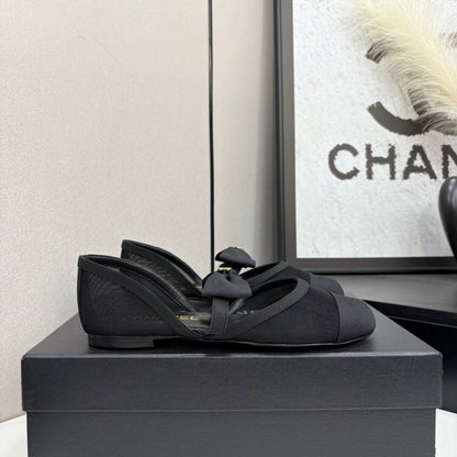 Chanel 2025 Hollow Bow Ballet Flats – 2025 Collection