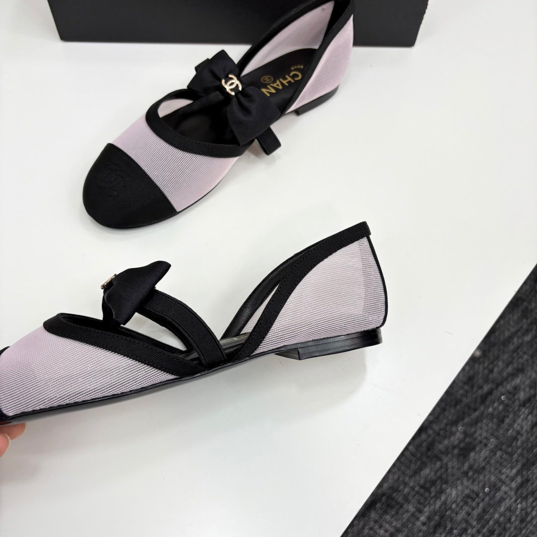 Chanel 2025 Hollow Bow Ballet Flats – 2025 Collection