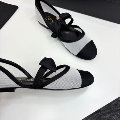 Chanel 2025 Hollow Bow Ballet Flats – 2025 Collection