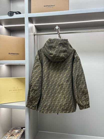 Fendi FF Jacquard Hooded Thin Jacket