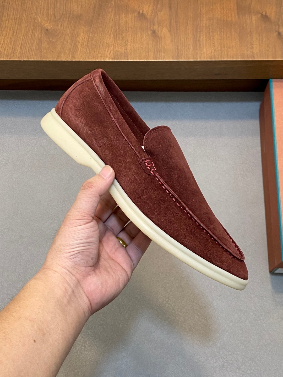 Loro Piana Suede Leather Slip-On Loafers – Unisex