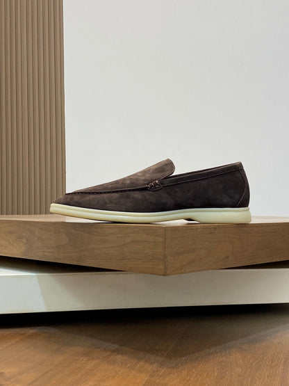 Loro Piana Suede Leather Slip-On Loafers – Unisex